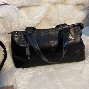 Fossil Vintage Black Leather Sedona Satchel Saddlebag EUC